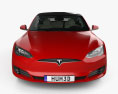Tesla Model S with HQ interior 2015 3d model front view