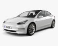 Tesla Model 3 2021 3Dモデル