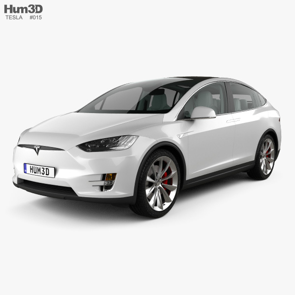 Tesla model X 带内饰 2016 3D模型