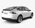 Tesla model X 인테리어 가 있는 2018 3D 모델  back view