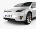 Tesla model X 인테리어 가 있는 2018 3D 모델 
