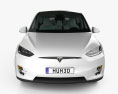 Tesla model X з детальним інтер'єром 2018 3D модель front view