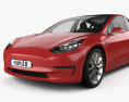 Tesla Model 3 with HQ interior 2021 3d model
