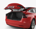 Tesla Model 3 з детальним інтер'єром 2021 3D модель