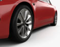 Tesla Model 3 з детальним інтер'єром 2021 3D модель