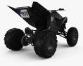 Tesla Cyberquad ATV 2019 3Dモデル 後ろ姿
