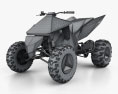 Tesla Cyberquad ATV 2019 3Dモデル wire render