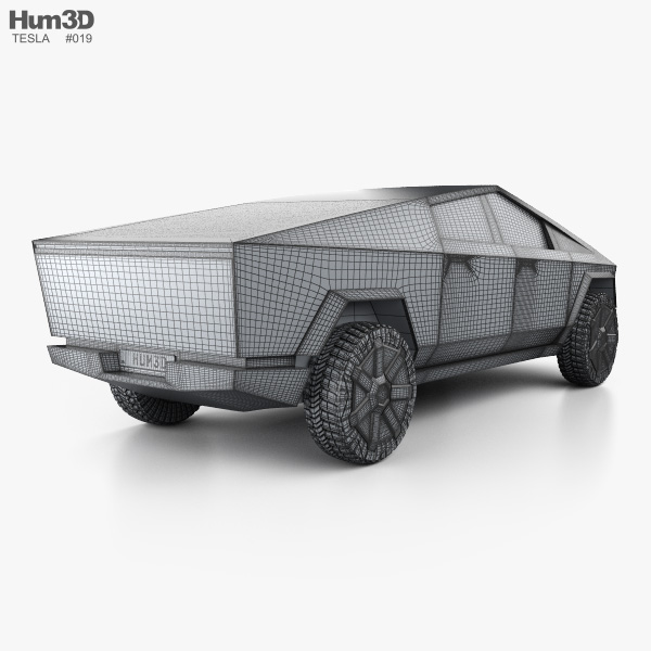 Tesla Cybertruck 2022 3D Model - Vehicles On Hum3D