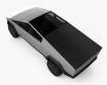 Tesla Cybertruck 2022 Modello 3D vista dall'alto