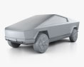 Tesla Cybertruck 2022 3D模型 clay render