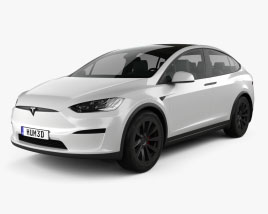 Tesla Model X Plaid 2022 Modello 3D