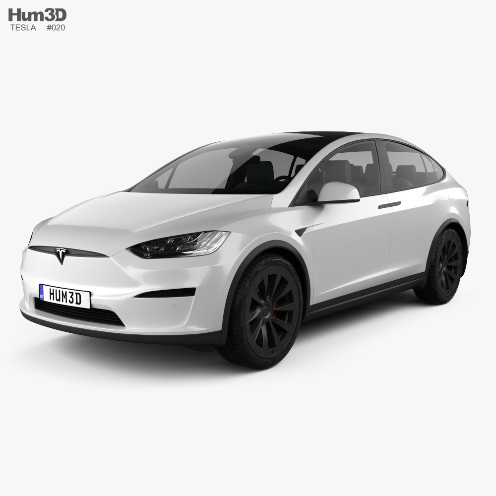 Tesla Model X Plaid 2022 3D-Modell