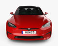 Tesla Model S Plaid 2022 Modelo 3d vista de frente
