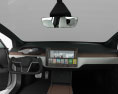 Tesla Model X com interior 2021 Modelo 3d dashboard