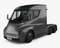 Tesla Semi Day Cab Sattelzugmaschine mit Innenraum und Motor 2018 3D-Modell