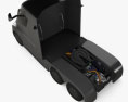 Tesla Semi Day Cab Sattelzugmaschine mit Innenraum und Motor 2018 3D-Modell Draufsicht