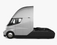 Tesla Semi Sleeper Cab Camion Trattore con interni e motore 2018 Modello 3D vista laterale