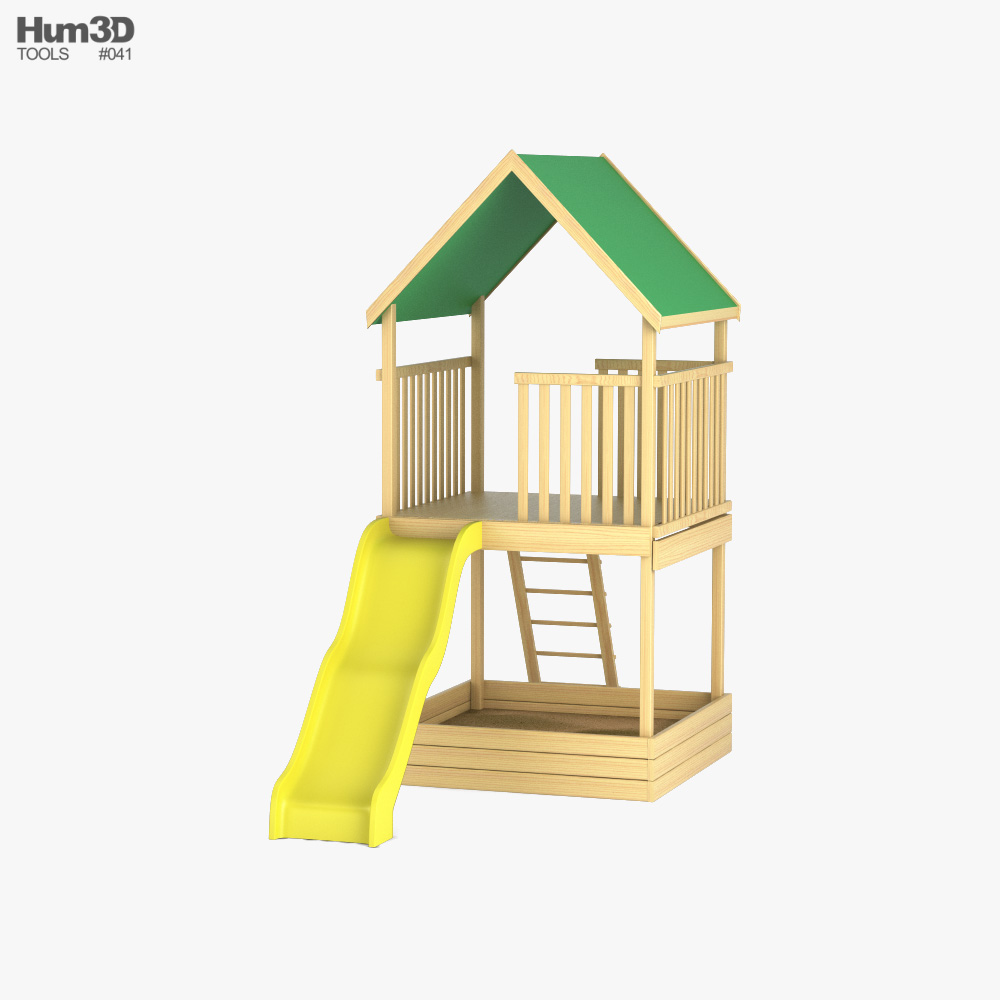 Playground slide 3D model