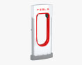 Tesla Supercharger with Open Charging Port 3Dモデル
