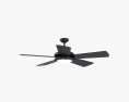 Black Ceiling fan 3D 모델 