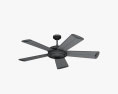 Black Ceiling fan 3d model