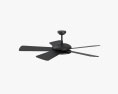 Black Ceiling fan 3d model
