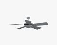 Black Ceiling fan 3D 모델 