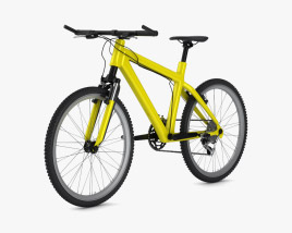 노란색 자전거 3D 모델 