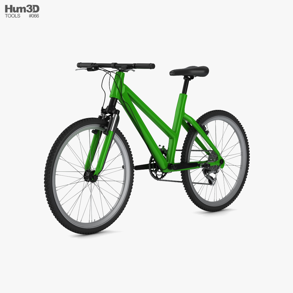 Зелений велосипед 3D модель