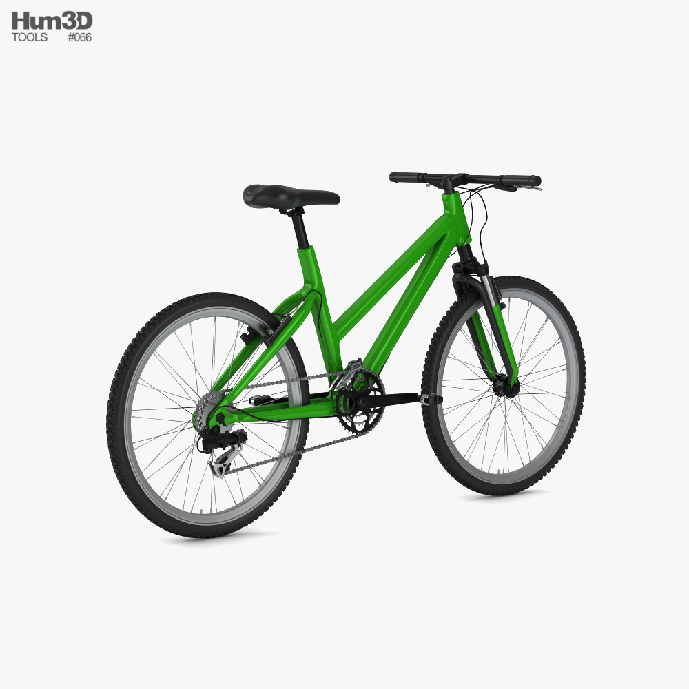 Bicicleta Verde Modelo 3D