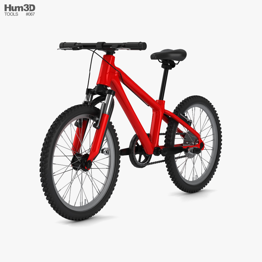 Fahrrad Rot 3D-Modell
