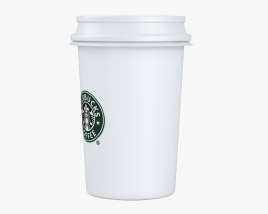 Чашка кави з білого паперу 3D модель