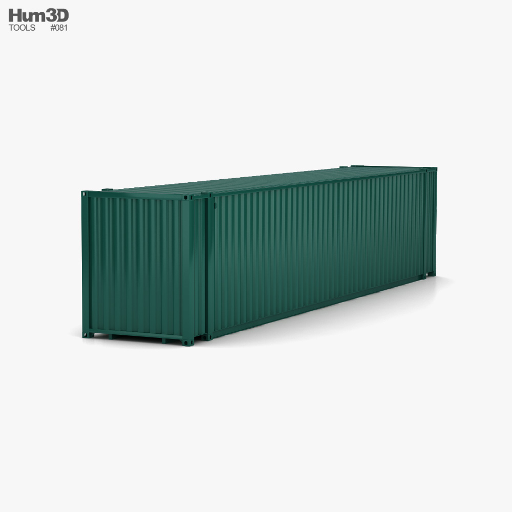 Shipping Container 45' HC 3d model