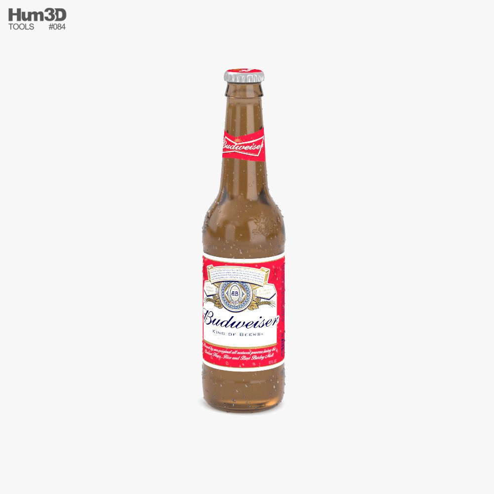 Budweiser Beer Bottle 3D model