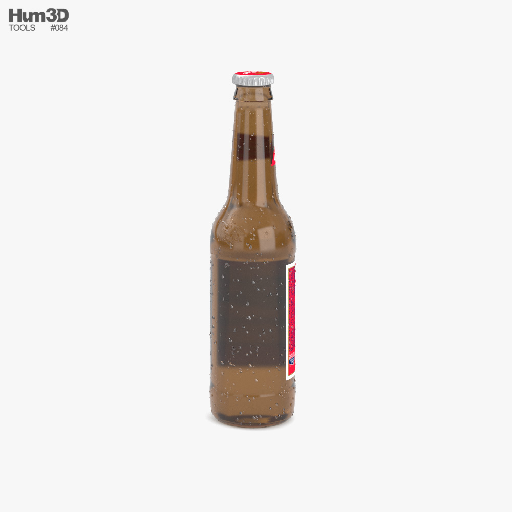 Budweiser Beer Bottle 3d model