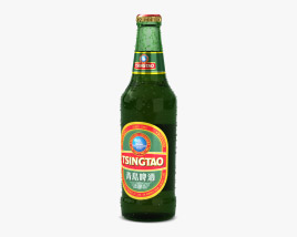 Tsingtao 啤酒 瓶子 3D模型