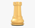 Torre de ajedrez blanco Modelo 3D