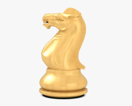 Caballero de ajedrez blanco Modelo 3D