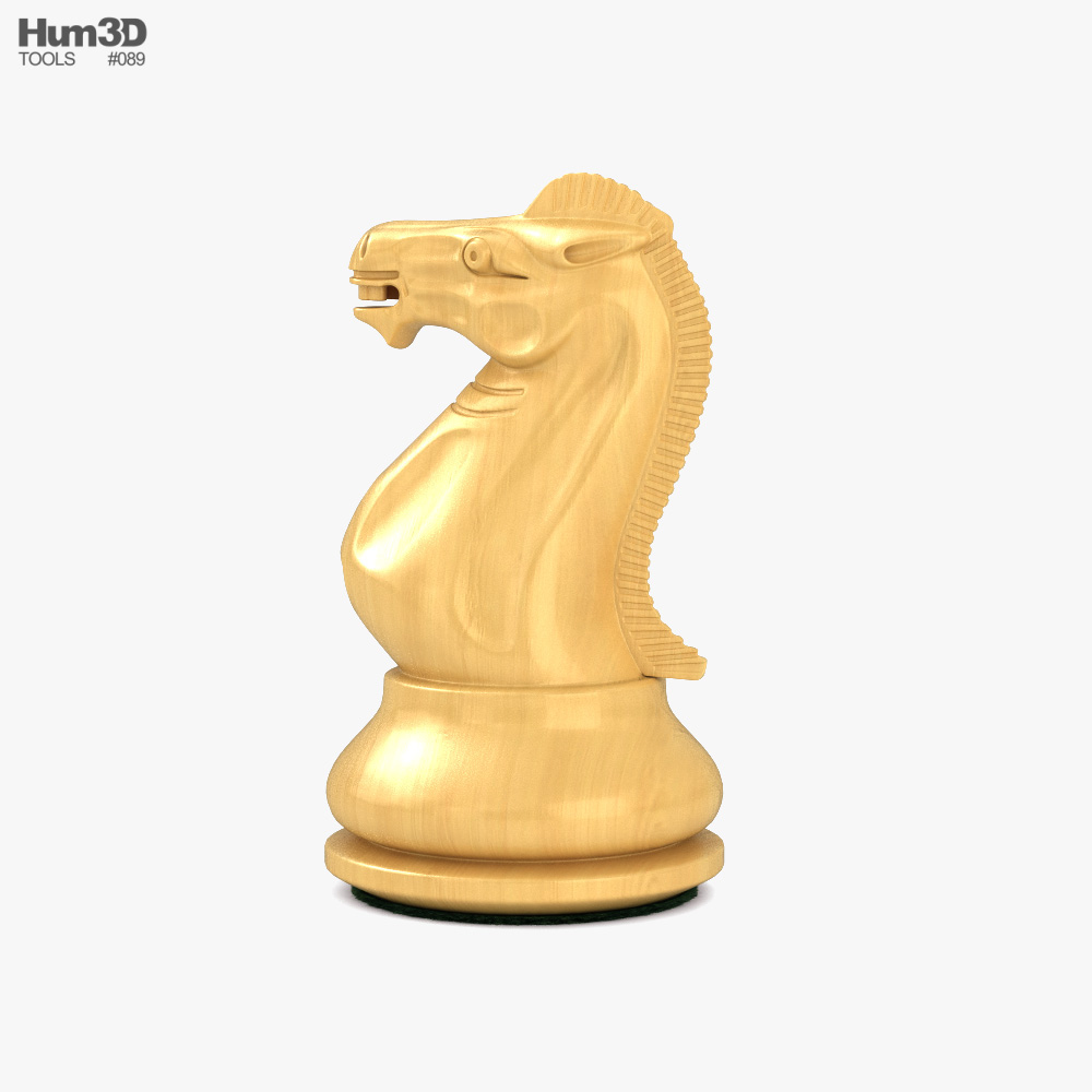 Classic Chess Knight White 3D model