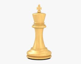 Classic Chess King White 3D model