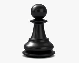 国际象棋典当黑色 3D模型