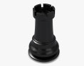 Torre de ajedrez negro Modelo 3D