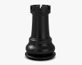 Classic Chess Rook Black 3d model