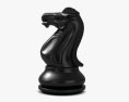 Classic Chess Knight Black 3d model