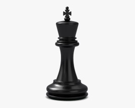 Шахова фігура Король Чорний колір 3D модель