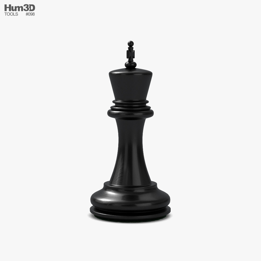 Classic Chess King Black 3d model