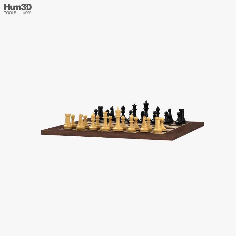 Classic Chess Set 3D model