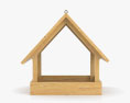 Holz-Vogelfutterhaus 3D-Modell