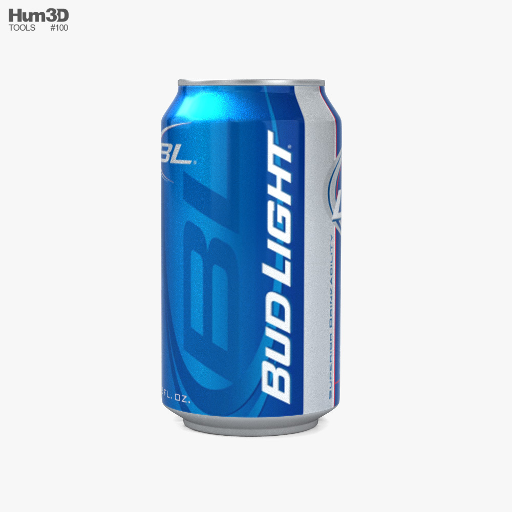 Budlight 啤酒罐 330 毫升 3D模型