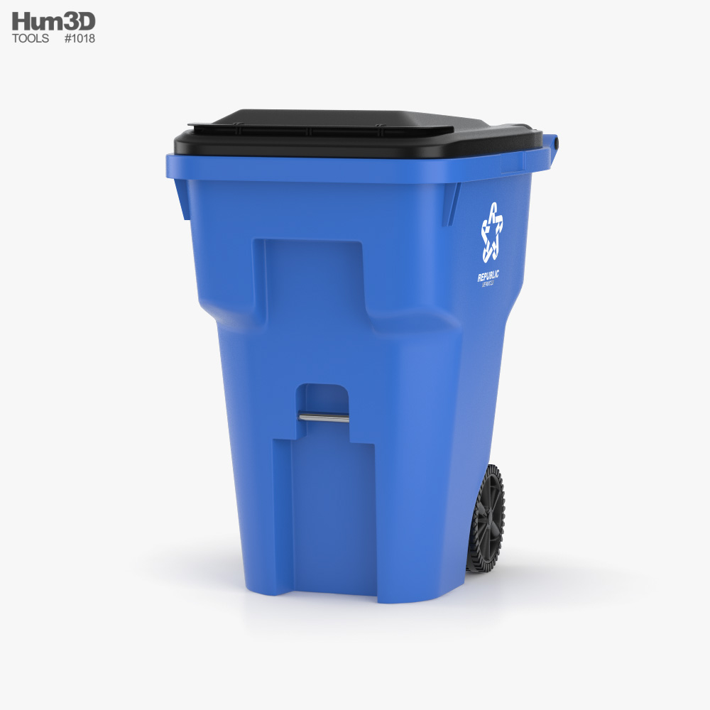 95 Gallon Trash Container 3D model